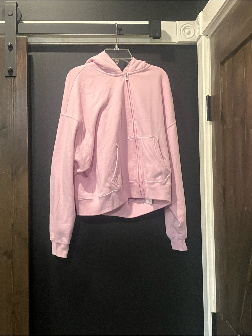 Light Pink Hollister Fleece Zip-up Hoodie Jacket size Small